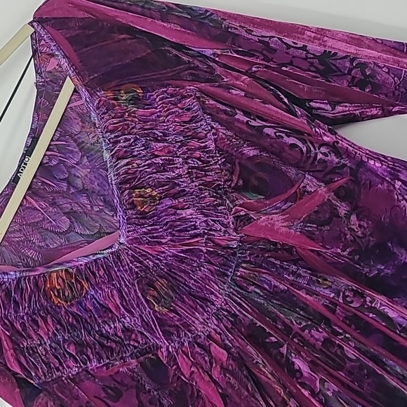 Gypsy purple velvet tunic top, stevie nicks style XL apt.9 - Picture 6 of 11